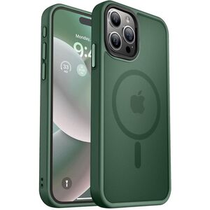 Husa pentru iPhone 15 Pro cu MagSafe, Ghost Series, translucent - verde