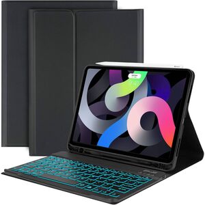 Husa cu tastatura iluminata pentru Apple iPad Air 11 2024 / 2025​ M2, M3, negru