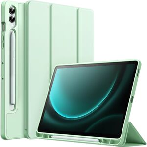 Husa pentru Samsung Galaxy Tab S9 Plus / S9 FE Plus, Tab S10 Plus 12.4 inch Soft Shell UltraSlim tip stand, functie sleep/wake-up si slot pentru S-Pen, verde deschis