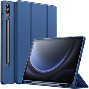 Husa pentru Samsung Galaxy Tab S9 Plus / S9 FE Plus 12.4 inch Soft Shell UltraSlim tip stand, functie sleep/wake-up si slot pentru S-Pen, navy blue