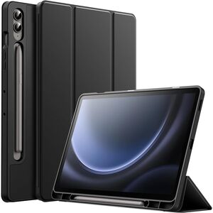 Husa pentru Samsung Galaxy Tab S9 Plus / S9 FE Plus 12.4 inch Soft Shell UltraSlim tip stand, functie sleep/wake-up si slot pentru S-Pen, negru