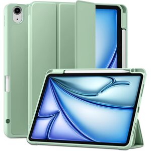 Husa pentru iPad 11 2025, ​iPad 10 2022 Soft Shell cu functie wake-up/sleep si compartiment pentru Apple Pen, tip stand, verde deschis