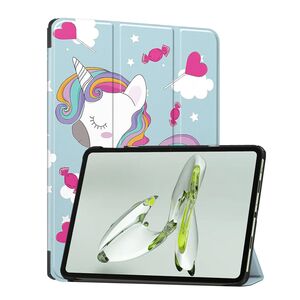 Husa pentru Apple iPad Pro 13 (2024) M4 cu functie wake-up/sleep, tip stand, unicorn