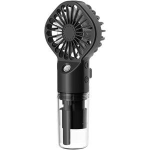 Ventilator portabil 2 in 1 cu umidificator, reincarcabil, 4 viteze, silentios, negru
