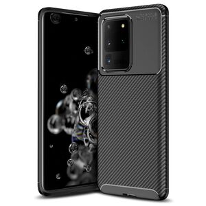 Husa Samsung Galaxy S20 Ultra Techsuit CarbonFiber, negru