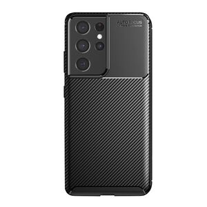 Husa Samsung Galaxy S21 Ultra 5G Techsuit CarbonFiber, negru