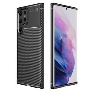 Husa Samsung Galaxy S22 Ultra 5G Techsuit CarbonFiber, negru