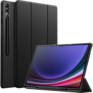 Husa pentru Samsung Galaxy Tab S10 Ultra / S9 Ultra 14.6 inch Soft Shell UltraSlim tip stand, functie sleep/wake-up si slot pentru S-Pen, negru