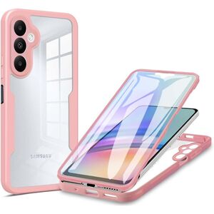 Pachet 360: Husa cu folie integrata pentru Samsung Galaxy A55 Cover360 fata / spate - roz