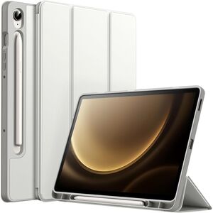 Husa pentru Samsung Galaxy Tab S9, S9 FE, S10 FE Soft Shell UltraSlim tip stand, functie sleep/wake-up si slot pentru S-Pen, grey