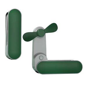 Ventilator portabil birou silentios cu baterie Techsuit TF1, verde