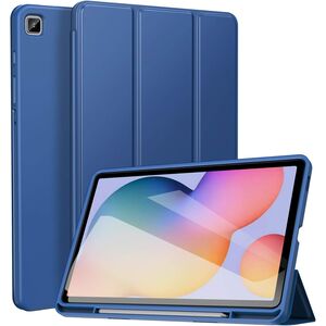 Husa pentru Samsung Galaxy Tab S6 Lite 10.4 inch 2024 / 2022 / 2020 Soft Shell cu functie wake-up/sleep si compartiment pentru S-Pen, tip stand, navy blue