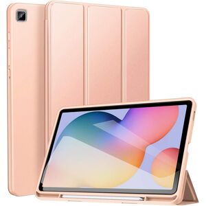 Husa pentru Samsung Galaxy Tab S6 Lite 10.4 inch 2024 / 2022 / 2020 Soft Shell cu functie wake-up/sleep si compartiment pentru S-Pen, tip stand, roz