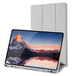 Husa pentru Samsung Galaxy Tab S6 Lite 10.4 inch 2024 / 2022 / 2020 Soft Shell cu functie wake-up/sleep si compartiment pentru S-Pen, tip stand, gri