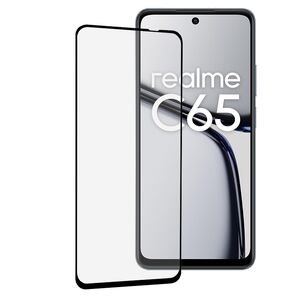 Folie din sticla pentru Realme C65, full-face Tempered Glass, margini negre