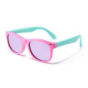 Ochelari de soare pentru copii 3-8 ani Techsuit D802, verde/roz