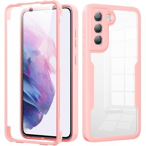 Pachet 360: Husa cu folie integrata pentru Samsung Galaxy S23 FE Cover360 fata / spate - roz