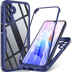 Pachet 360: Husa cu folie integrata pentru Samsung Galaxy A25 Cover360 fata / spate - blue