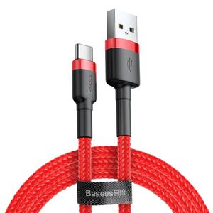 Cablu de date tip C Baseus, QC3.0, 2A, 2m, rosu, CATKLF-C09