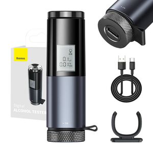 Etilotest cu display LCD reincarcabil USB-C Baseus CRCX-01, negru