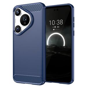 Husa pentru Huawei Pura 70 Pro Carbon Silicone, navy blue