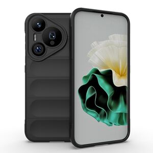 Husa pentru  Huawei Pura 70 Pro Liquid Silicone, Microfibre Lining, Non-Slip Airbag Design, negru