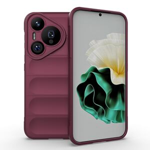 Husa pentru  Huawei Pura 70 Pro Liquid Silicone, Microfibre Lining, Non-Slip Airbag Design, bordeaux