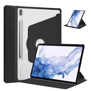 Husa pentru Samsung Galaxy Tab Tab S9 FE Plus / S9 Plus, Tab S10 Plus 12.4 inch rotativa de tip stand cu functie sleep/wake-up, negru
