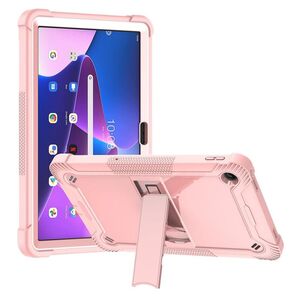 [Pachet 360°] Husa + folie din sticla pentru  Lenovo Tab M10 Plus 10.6 inch (3rd gen) TB-125F, TB-128F Rugged Heavy Duty - roz
