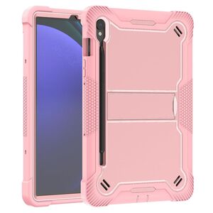 [Pachet 360°] Husa + folie sticla Samsung Galaxy Tab S9 Techsuit Rugged TabShell, roz