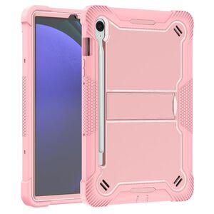 [Pachet 360°] Husa + folie din sticla pentru  Samsung Galaxy Tab S9 / S9 FE / S10 FE Rugged Heavy Duty - roz