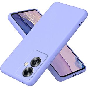 Husa pentru Oppo Reno 11F Liquid Silicone, subțire, captusita cu microfibra, anti amprentă, protectie cameră foto, lavanda