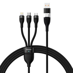 Cablu de date USB, Type-C Baseus Flash Series 2, 100W, negru