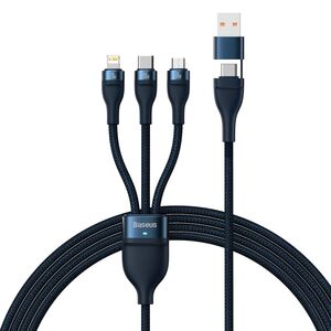 Cablu de date USB, Type-C Baseus Flash Series 2, 100W, albastru