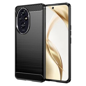 Husa pentru Honor 200 Carbon Liquid Silicone, negru