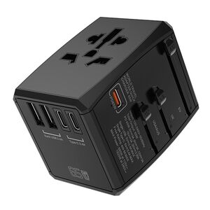 Adaptor priza universal PD65W, 2 x USB, 3 x Type-C, EU, UK, AUS, US, HHT906