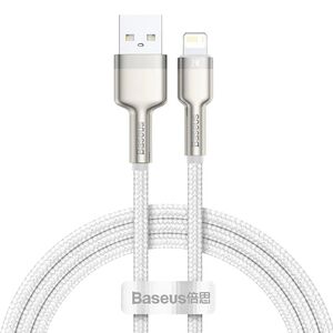 Cablu de date USB la Lightning Baseus, 2.4A, 1m, alb, CALJK-A02
