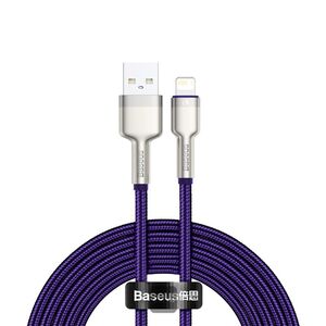 Cablu de date Baseus, USB la Lightning, 2.4A, 2m, mov, CALJK-B05