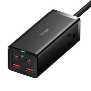 Incarcator US/Cablu de alimentare GaN3 Pro, 2 x AC, 2 x USB, 2 x Type-C, 100W Baseus PSZM000201