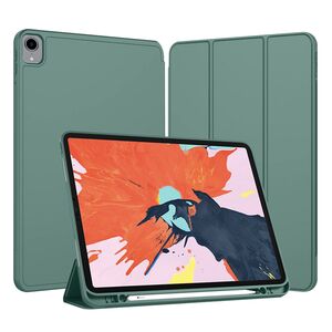 Husa pentru iPad Pro 12.9 2022, 2021, 2020 tip stand, cu functie wake-up/sleep si compartiment pentru Apple Pen, verde