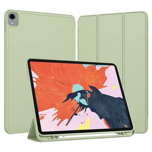 Husa pentru iPad Pro 12.9 2022, 2021, 2020 tip stand, cu functie wake-up/sleep si compartiment pentru Apple Pen, verde
