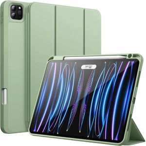 Husa pentru Apple iPad Pro 13" (2024) cu functie wake-up/sleep si compartiment pentru Apple Pen, tip stand, verde deschis