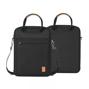 Geanta / Husa pentru tableta pana la 12.9 inch si laptop 13.3 inch, water resistent cu maner si curea de umar, cu fermoar, multiple buzunare, negru