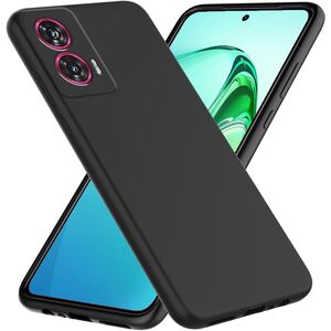 Husa pentru Motorola Edge 50 Fusion Liquid Silicone, subțire, captusita cu microfibra, anti amprentă, protectie cameră foto, negru