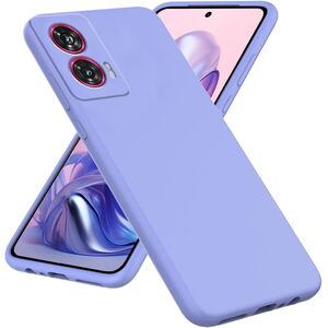 Husa pentru Motorola Edge 50 Fusion Liquid Silicone, subțire, captusita cu microfibra, anti amprentă, protectie cameră foto, mov