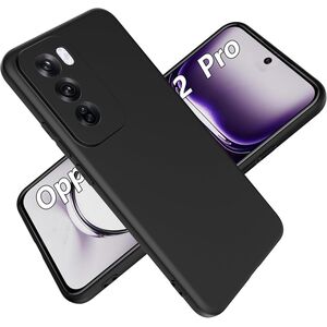 Husa pentru Oppo Reno 12 Pro Liquid Silicone, subțire, captusita cu microfibra, anti amprentă, protectie cameră foto, negru