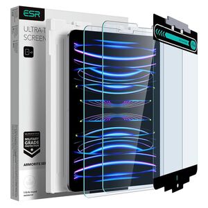 [Pachet 2x] Folie sticla ipad air 4 / 5 / 6 (2020/2022) / ipad pro 11 (2018 / 2020 / 2021 / 2022) ESR Armorite Screen Protector, transparenta