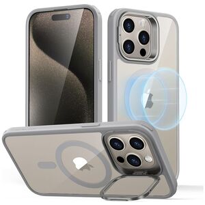 Husa iPhone 15 Pro ESR Classic Hybrid HaloLock Kickstand, gri