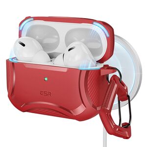 Husa Apple AirPods Pro 1 / 2 ESR Cyber Armor Tough HaloLock, rosu