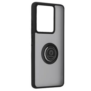 Husa Motorola Edge 50 Pro Techsuit Glinth cu inel suport stand magnetic, negru